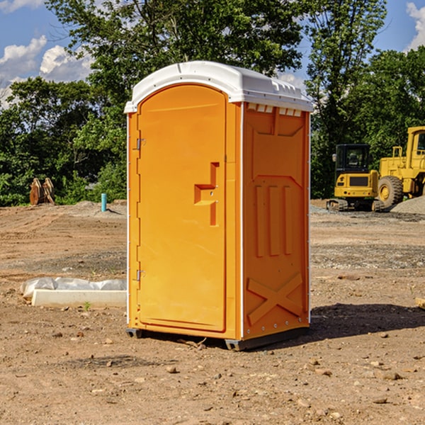 how often are the portable restrooms cleaned and serviced during a rental period in Silver Lake IN